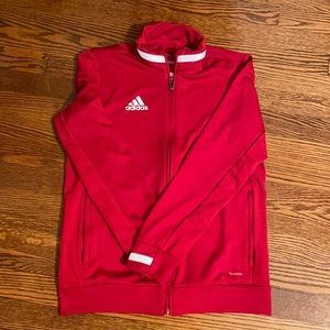 Boys Red Adidas Track Jacket L